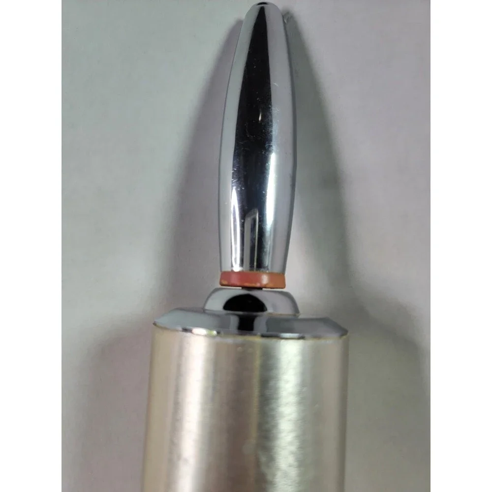 Vintage MCM Gold Anodized Aluminum Rolling Pin Chrome Handles 1950s 1960s